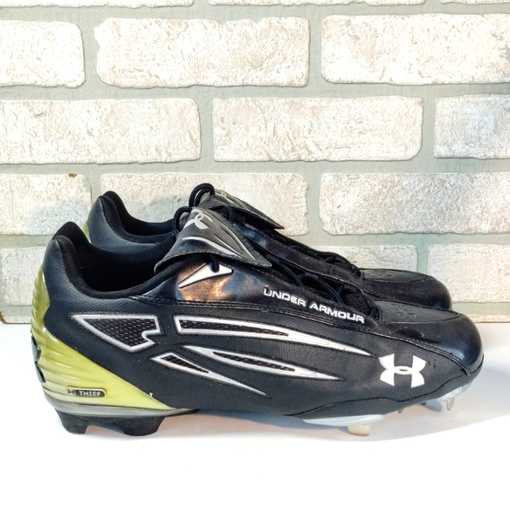 Under Armour Thief Metal Baseball Softball Cleats Men 13 Black Gold Sportswear